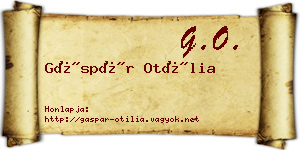 Gáspár Otília névjegykártya